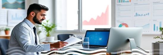 Efficient SEO Services, specialists conducting audits, analyzing data, photorealistic, sleek office setup with analytical tools, highly detailed, flowing data charts, fine-grain resolution, pastel colors, natural window lighting, shot with a Nikon Z 24-70mm f/2.8 S lens.